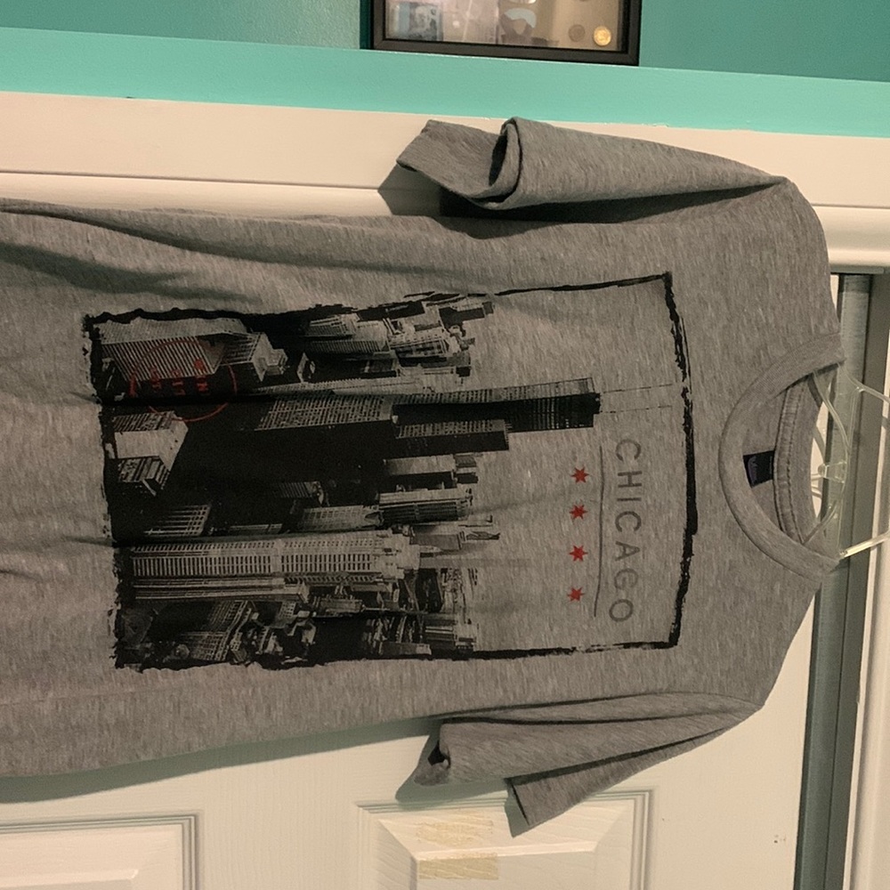 Grey Chicago shirt.